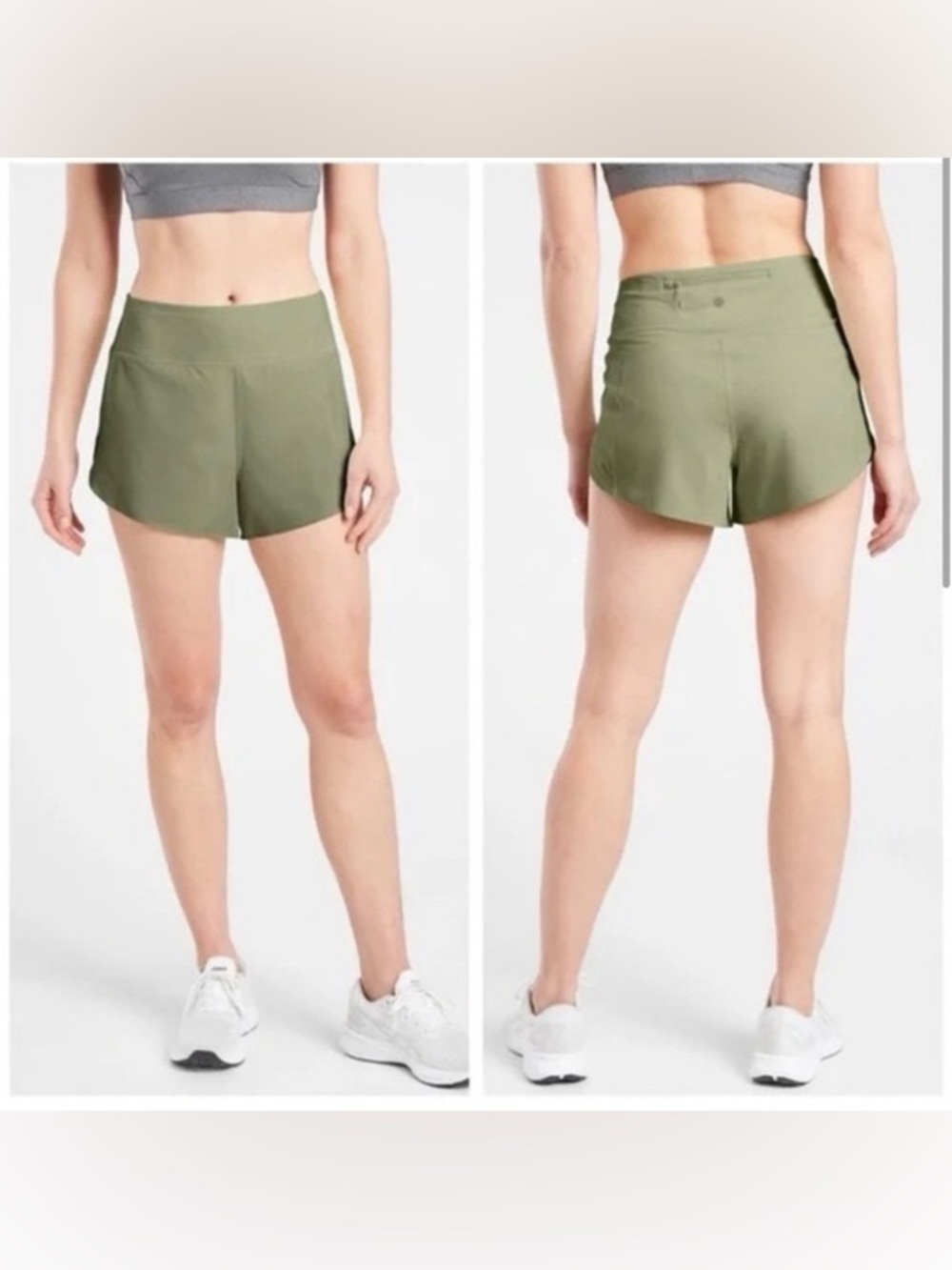Athleta Women's Run With It 3.5” Short In Green Size Medium